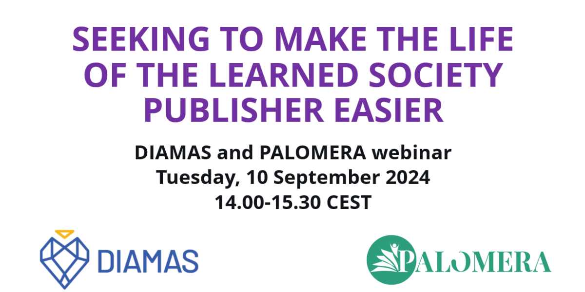 DIAMAS and PALOMERA webinar on Tuesday 10 September 2024 from 14.00 to 15.30 CEST