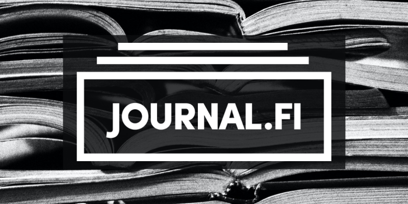 Journal.fi-palvelun mustavalkoinen logo.