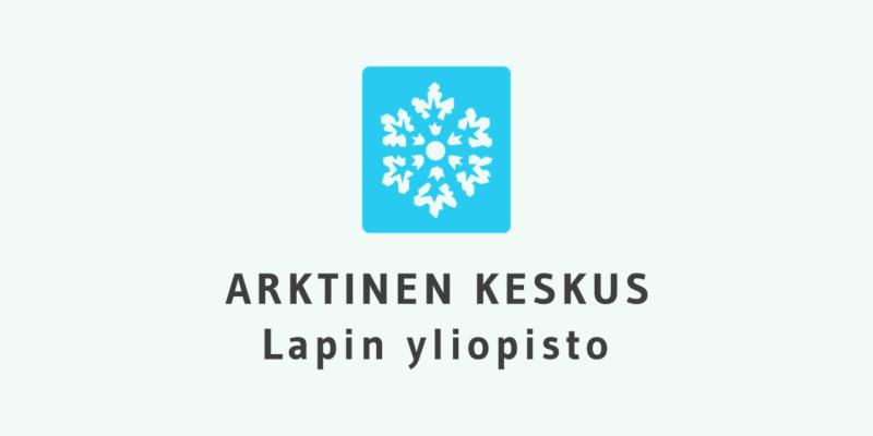 Logo ja teksti Arktinen keskus, Lapin yliopisto. 