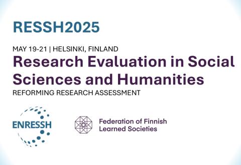 RESSH2025. Research evaluation in social sciences and humanities. May 19-21, Helsinki, Finland. Logos of ENRESSH and TSV.