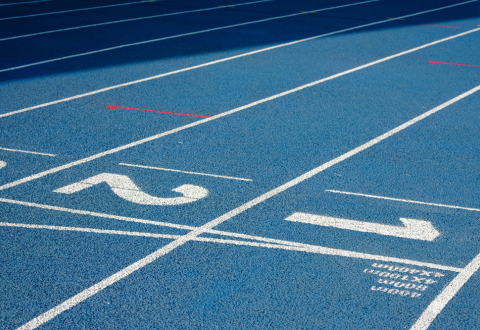 Decorative image of a running track.